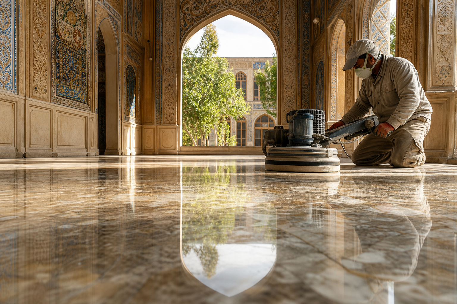 انتخاب مواد مناسب برای کف سابی آثار تاریخی